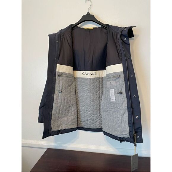 CANALI BLACK WATERPROOF TECHNICAL FABRIC FIELD JACKET - EXCLUSIVE SIZE  EU 50 - Picture 5 of 17